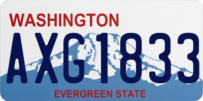 WA license plate AXG1833