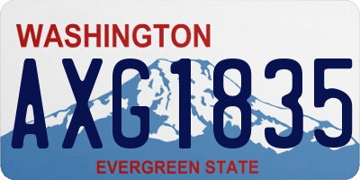 WA license plate AXG1835