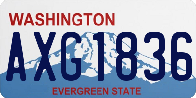 WA license plate AXG1836