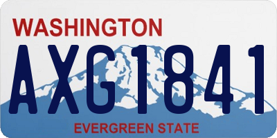 WA license plate AXG1841