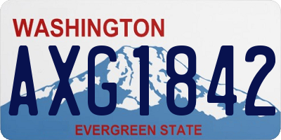 WA license plate AXG1842