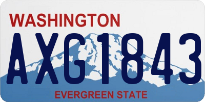 WA license plate AXG1843
