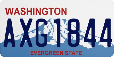 WA license plate AXG1844