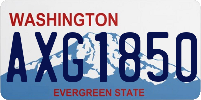 WA license plate AXG1850