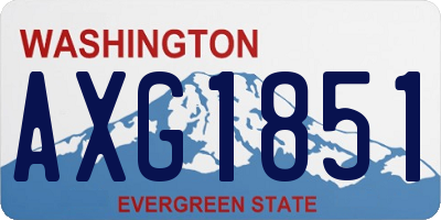 WA license plate AXG1851
