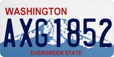 WA license plate AXG1852