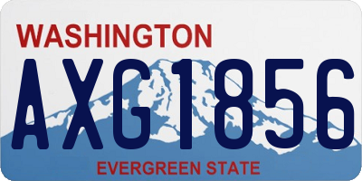 WA license plate AXG1856
