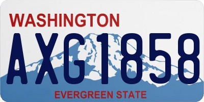 WA license plate AXG1858