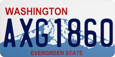 WA license plate AXG1860