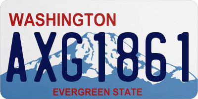 WA license plate AXG1861