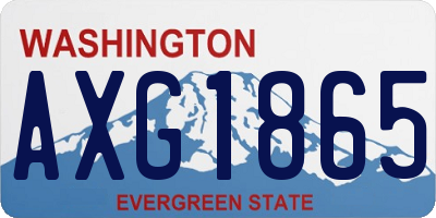 WA license plate AXG1865