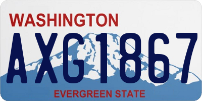 WA license plate AXG1867