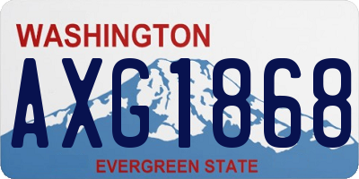 WA license plate AXG1868