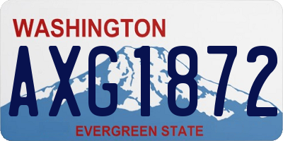 WA license plate AXG1872
