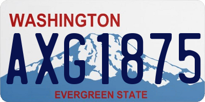 WA license plate AXG1875