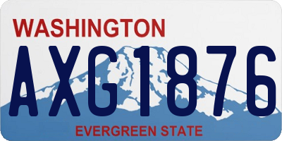 WA license plate AXG1876
