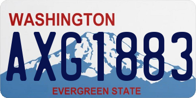 WA license plate AXG1883