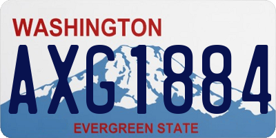 WA license plate AXG1884