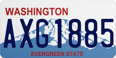 WA license plate AXG1885