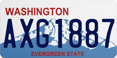 WA license plate AXG1887