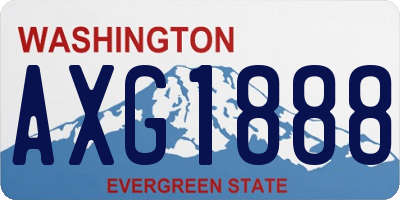 WA license plate AXG1888
