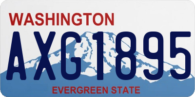 WA license plate AXG1895