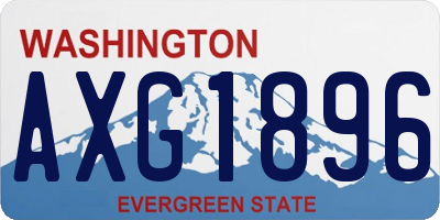 WA license plate AXG1896
