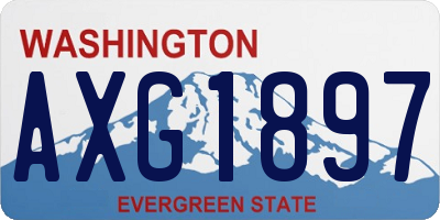 WA license plate AXG1897