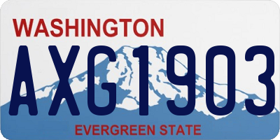 WA license plate AXG1903