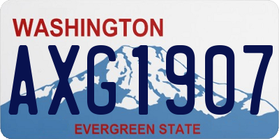 WA license plate AXG1907