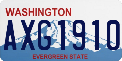 WA license plate AXG1910