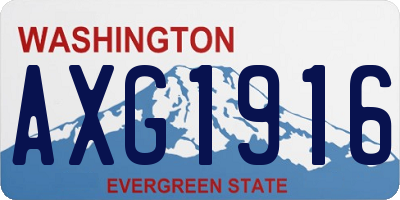 WA license plate AXG1916