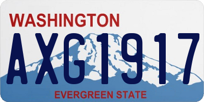 WA license plate AXG1917