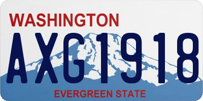 WA license plate AXG1918