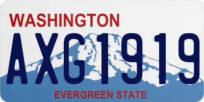 WA license plate AXG1919