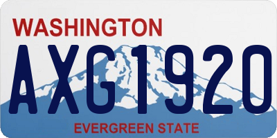 WA license plate AXG1920