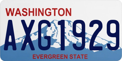 WA license plate AXG1929