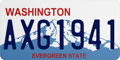 WA license plate AXG1941