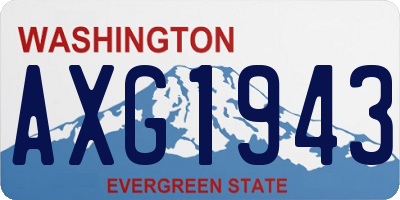 WA license plate AXG1943