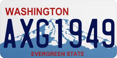WA license plate AXG1949
