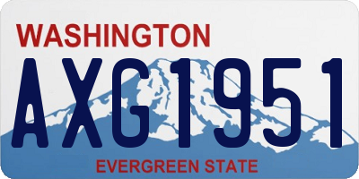 WA license plate AXG1951
