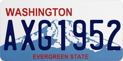 WA license plate AXG1952
