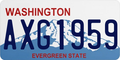 WA license plate AXG1959