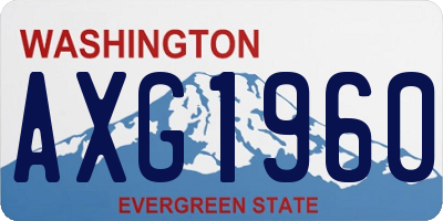 WA license plate AXG1960