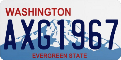 WA license plate AXG1967