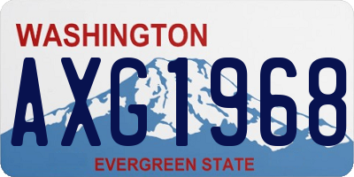 WA license plate AXG1968