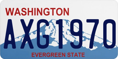 WA license plate AXG1970