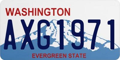WA license plate AXG1971