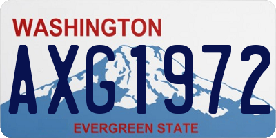 WA license plate AXG1972