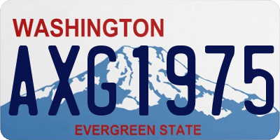 WA license plate AXG1975